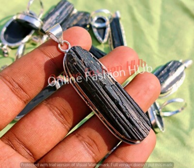 WOW ! Tourmaline Gemstone Pendants 10Pcs Wholesale Lot 925 Silver Plated Jewelry