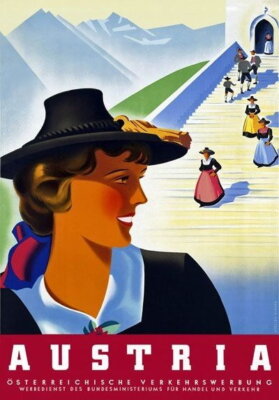 84453 Vintage Austria Austrian Travel Decor Wall Print Poster
