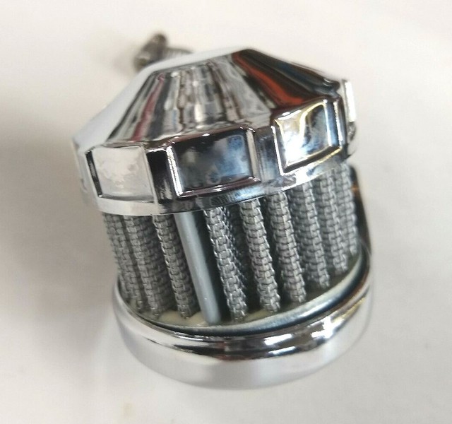 Chrome Crankcase Breather Vent Filter Assembly for Harley, Choppers & Customs eBay