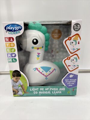 Playgro & Learn Light Me Up Push & Go Musical Llama New!