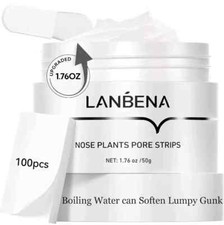 LANBENA Nose Strips 4 Blackheads 1.76 Oz 100 pcs Nose Plants Pore Acne Pimples