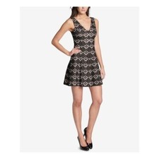 NEW Kensie Black & Nude Lace V Neck Y2K Witchy whimsigoth 90s Cocktail Dress