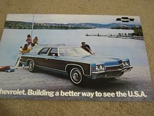 1972 Chevrolet Wagon,Wagons Dealer Sales Brochure/Poster Kingswood, Nomad 11x17"