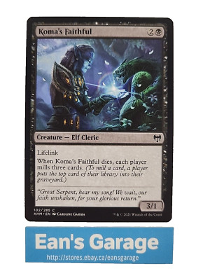 Magic: The Gathering Koma's Faithful 102/285 KHM Kaldheim common - Mint