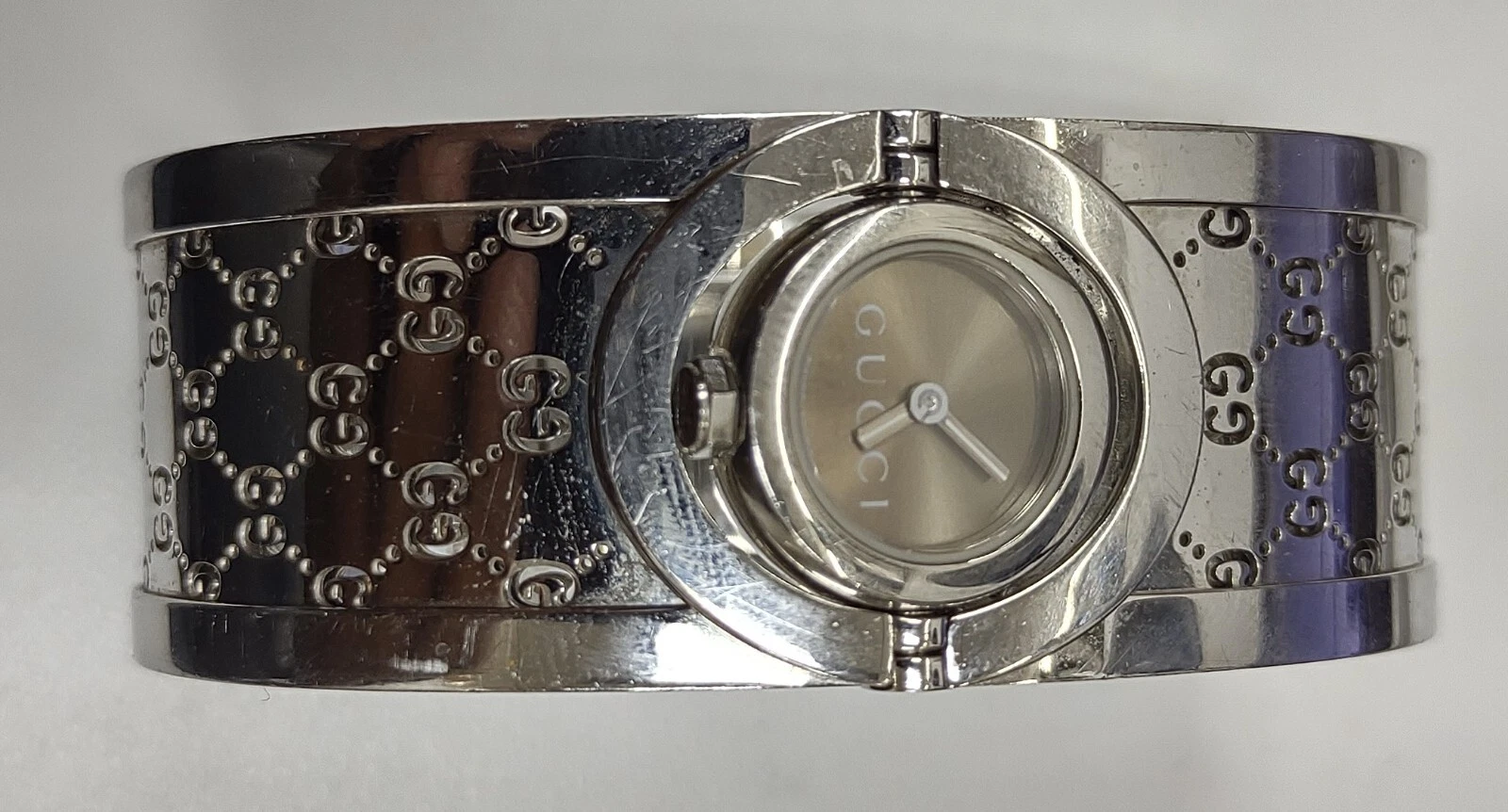 MONTRE BRACELET FEMME GUCCI 11292292 THE TWIRL ACIER INOXYDABLE ! ETAT INCROYABLE