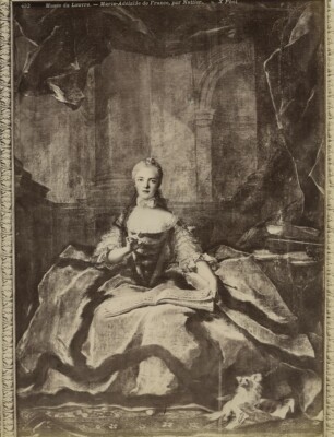 Louvre Museum Gemälde: Marie Adelaide de France Nattier altes Foto Neurdein 1890