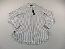 Banana Republic Parker Tunic Fit Shirt Womens Small White Button Up Long Sleeve