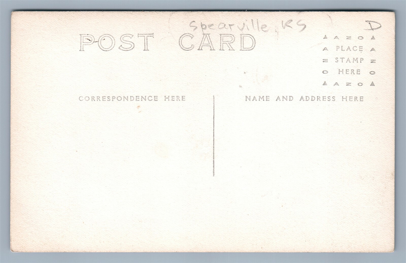 SPEARVILLE KS LUMBER CO. PANORAMIC VIEW ANTIQUE REAL PHOTO POSTCARD