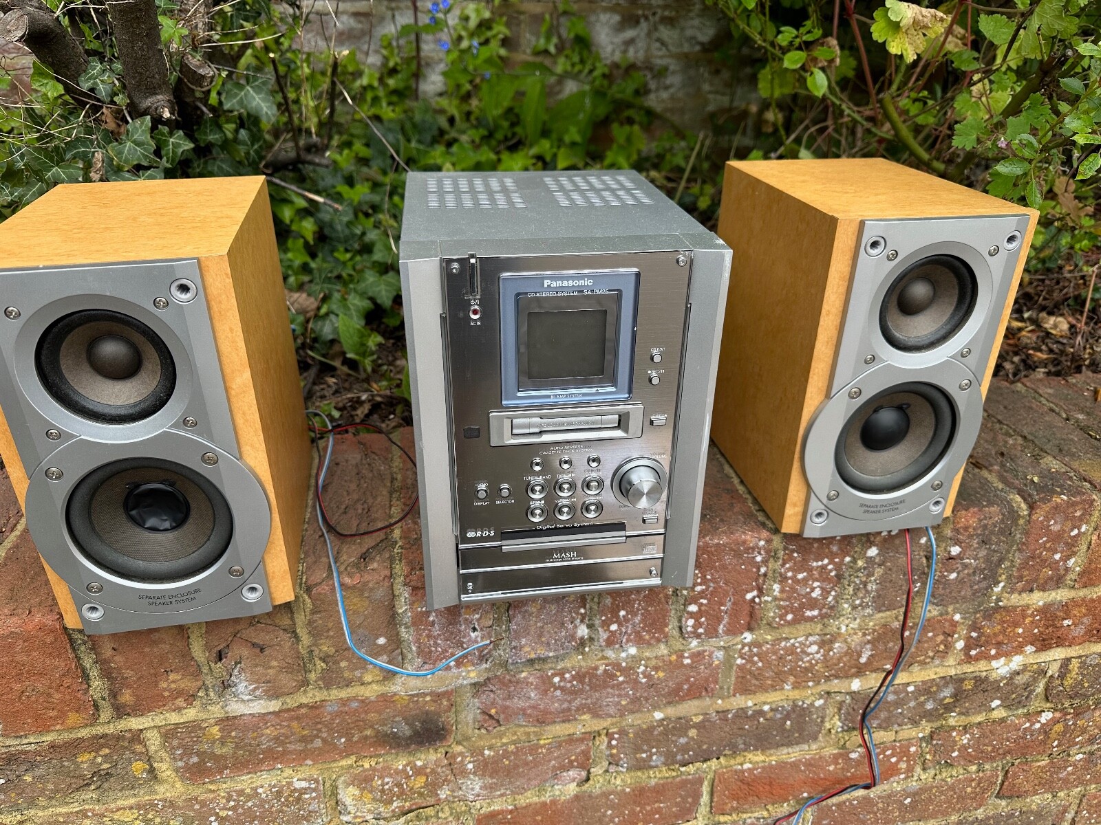 Panasonic SA-PM10 Micro Bookshelf Stereo System CD Cassette Tape Radio ...