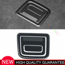 For Audi Q7 2016-2019 Steel Carbon Fiber Back Door Tailgate Handle Cover Trim 2*