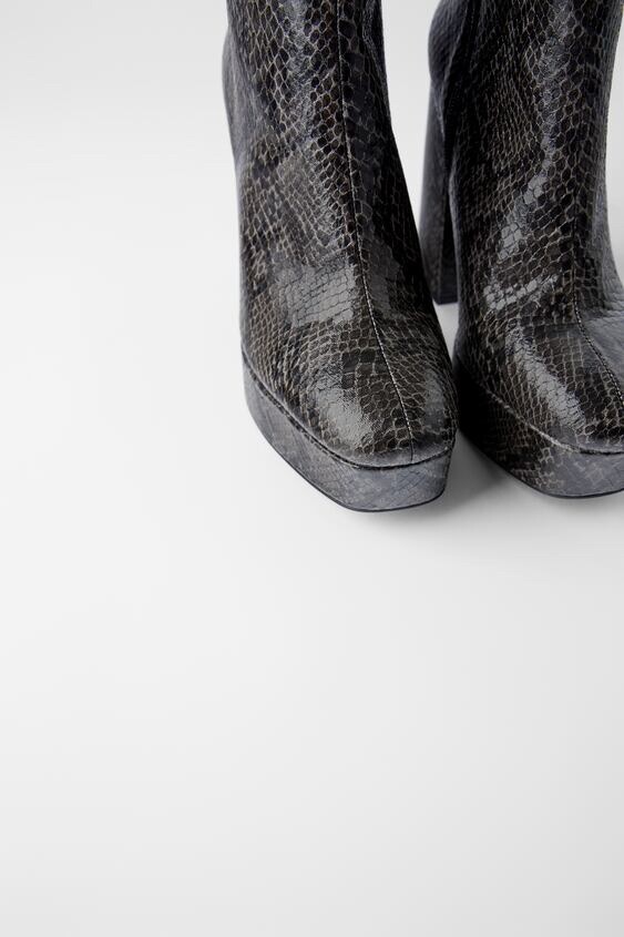 Snakeskin boots Zara Gem