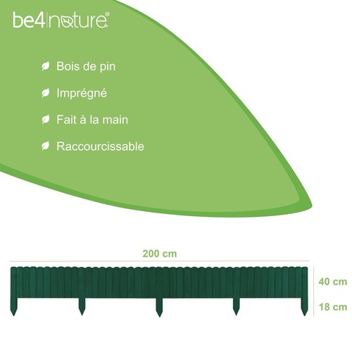 be4nature Gartenumrandung 200 cm Holzzaun Rollborder - Bild 50 von 67