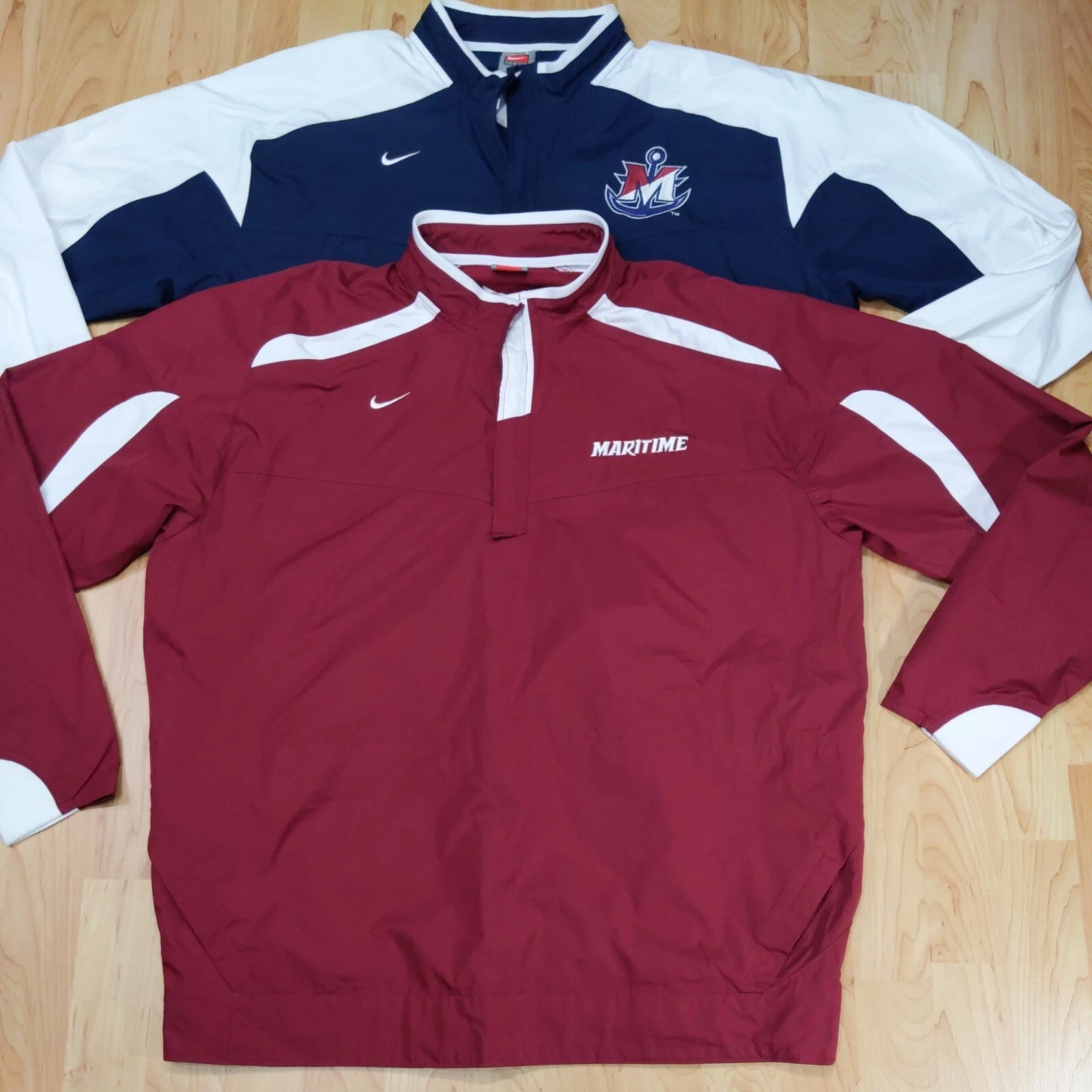 2 Maritime university Nike Team Storm Fit Mens Large Full Zip Windbreakers