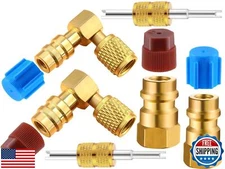 Yaocom R12 to R134A AC Fitting Conversion Adapter Kit, Quick Coupler Valve A/
