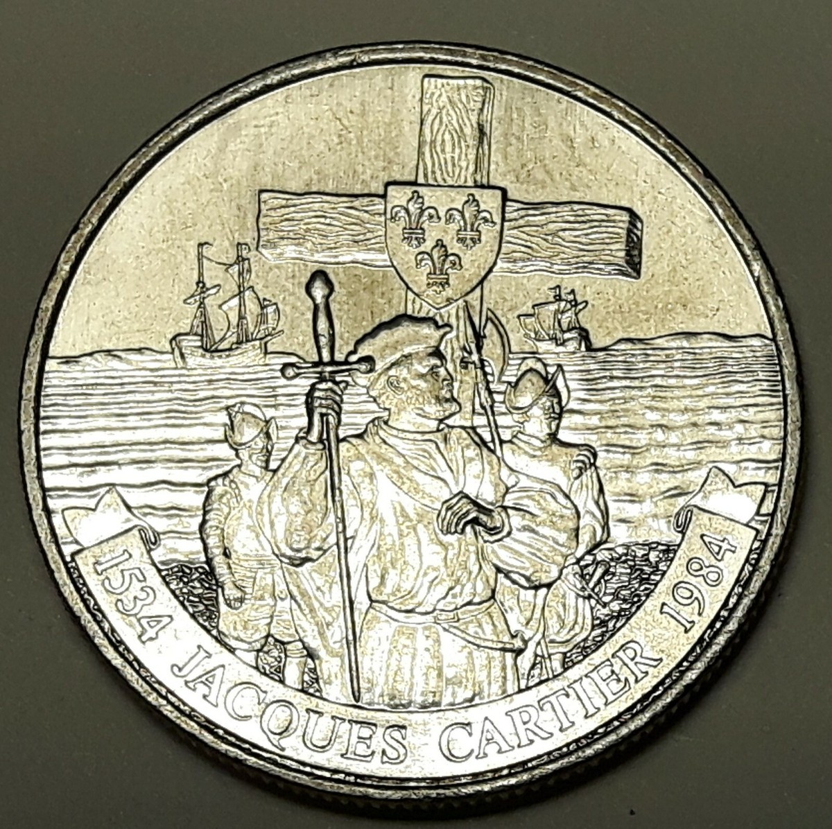 1534-1984 JACQUES CARTIER One Dollar Coin ELIZABETH II CANADA