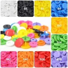 Glossy Plastic Snaps Fastener Press Studs Snap Buttons for Clothing T5 Cap12.5mm