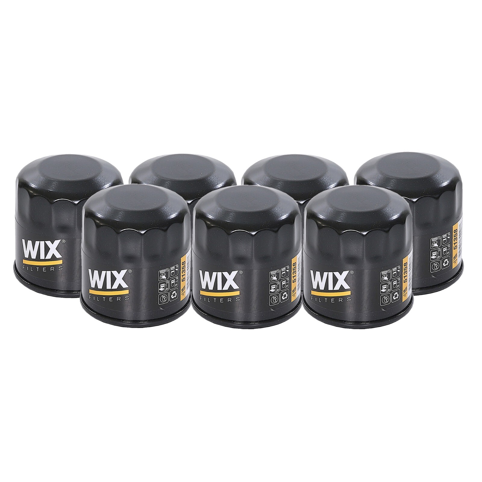 WIX Set of 7 Engine Oil Filters for Chevy Dodge Honda Infiniti Kia Mazda Nissan