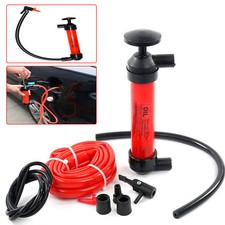 Portable Manual Car Siphon Pump Fuel Gas Transfer Oil Liquid Hand Air Pumps Kit