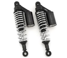 Amortiguadores depósito remoto negro y cromado para motocicleta - ojo a ojo - 310 mm - 320 mm