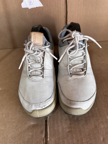 ECCO Golf BIOM Hybrid 3 Shoes Gore-Tex Women Size 9-9.5 EUR 40 White YAK Leather - Picture 2 of 5