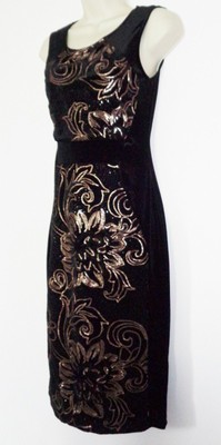 quiz gold and black dress