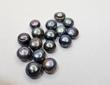 Stunning Black Pearls Cabochon Cut 106 Ct 12 Pcs Natural Loose Gemstone