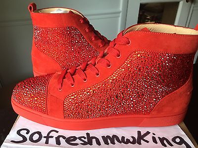 red christian louboutin mens