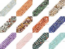 6mm Faceted Gemstone Coin Disc Spacer Loose Beads DIY Jewelry Making Strand 15"