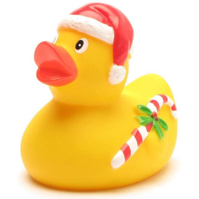 Rubber Duck Bath Duck Santa with candy cane Rubber Ducky Rubber Duckie