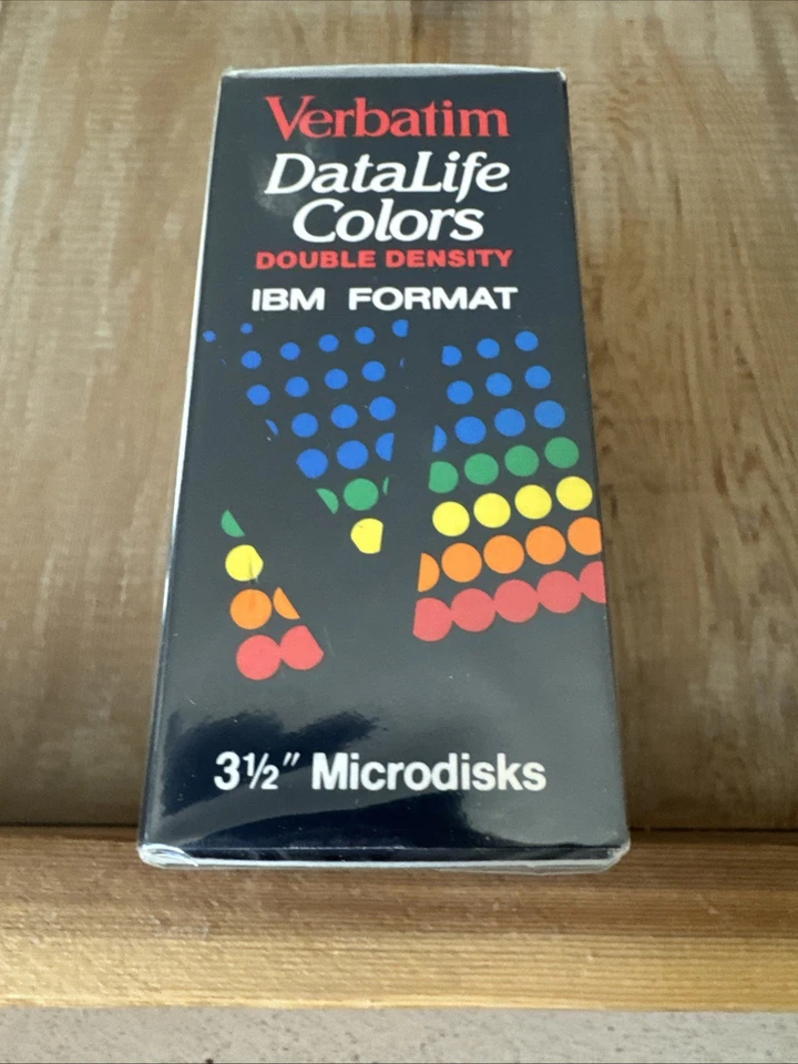 NEW Verbatim Data Life Colors 3.5" 720KB Floppy Disk Double MF2-DD Vtg - Image 3 of 4
