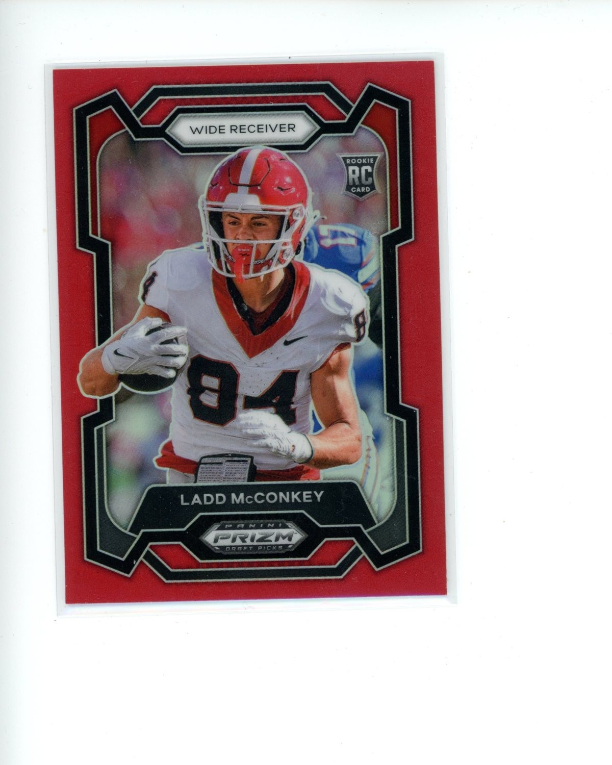2024 Panini Prizm Draft Picks Red Prizm #180 Ladd McConkey Rookie RC #d 164/299
