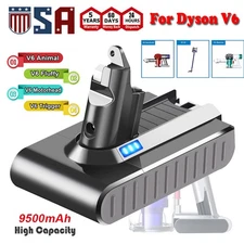 9500mAh Battery Replace for Dyson V6 Animal DC58 DC59 DC62 SV03 SV06 SV05 SV08