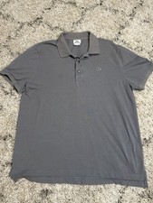 Lacoste Classic Fit Polo Shirt Mens Size 7/XXL Gray Short Sleeve Cotton Preppy