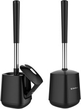 Toilet Brush and Holder, Self Closing Lid Toilet Bowl Brushes Holder and Extr...