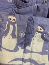 Sonoma Snowman Twin Flannel Sheet Set