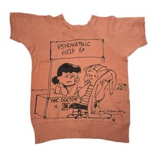 VTG 60s Peanuts Snoopy Charlie Brown Norwich Sweatshirt Mayo Spruce Hand Drawn