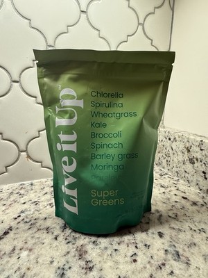 Live It Up Super Greens | All-in-One Superfood Powder   Energy, Detox, EXP 1/27