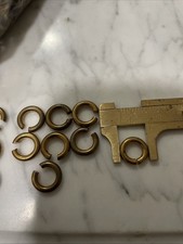 10 VTG  Brass Heavy Round 15mm 3mm Thick 8 Gauge Jump Rings