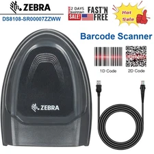Zebra Original 1D/2D Handheld Barcode Scanner w/USB Cable DS8108-SR00007ZZWW US