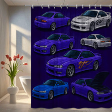 Stylish Purple Car Shower Curtain for Auto Lovers