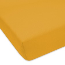 Lenzuolo con angoli in jersey giallo 140x200 cm, cotone, oeko-tex