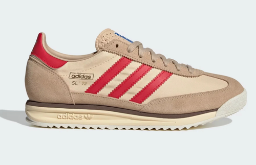 Scarpe Adidas Originals SL 72 RS da uomo in Magic beige puro rubino taglia 8,5 nuove senza scatola - Foto 3 di 12