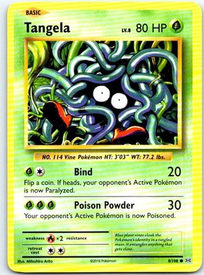 Tangela 8/108 Normal Common Evolutions Pokemon NM