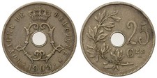 Belgium - 25 Centimes 1909 - Leopold II, French text