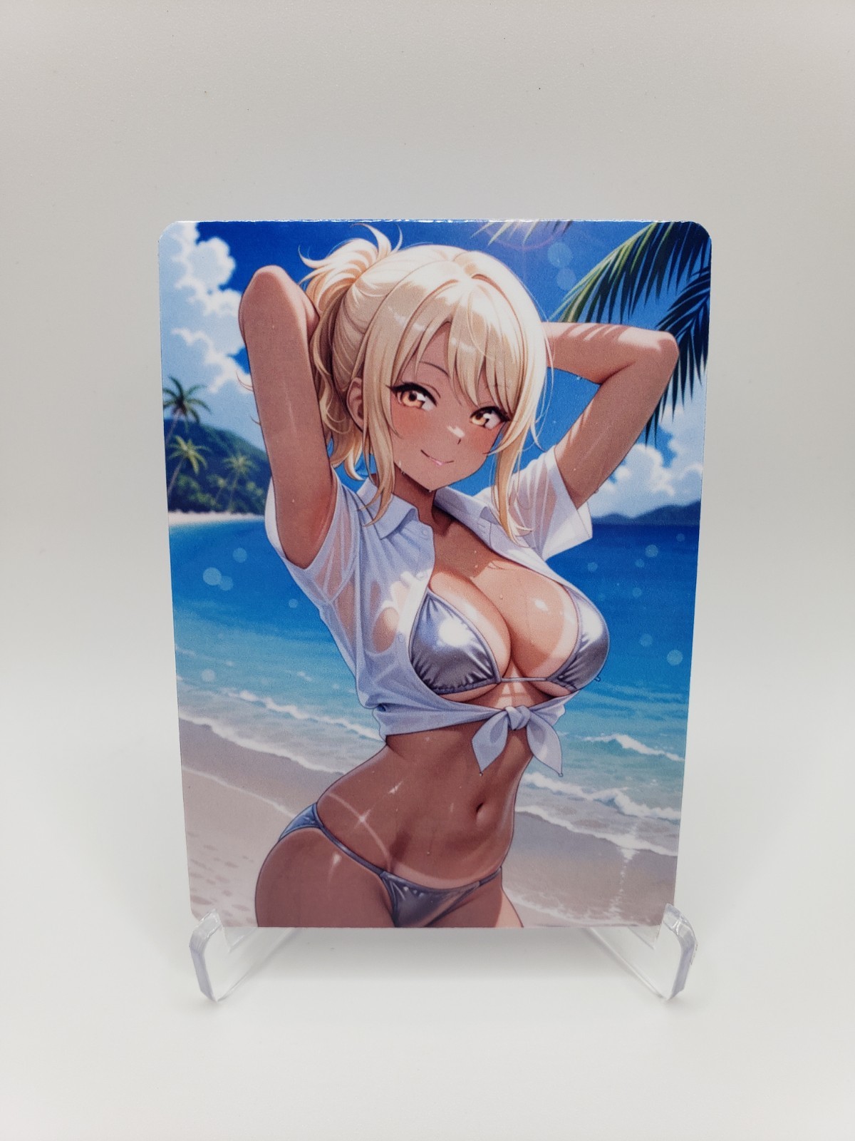 Full Art Anime Trading Card Glossy Art DIY Otaku Waifu ACEO