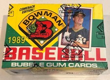 1989 Bowman  Baseball Wax Box 36 Sealed Packs Case Fresh BBCE  Authentic