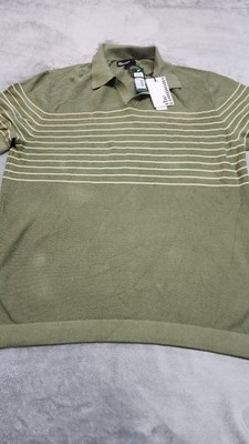 The Commons Men's XL Green Johnny Colar Sweater Polo Shirt NWT