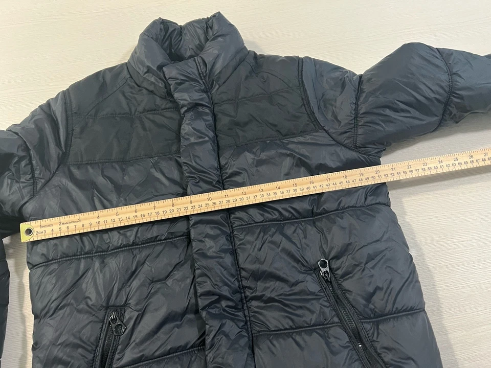 Chaqueta Bomber American Eagle Para Hombres MT Negra Bolsillos con Cremallera Informal Foto 4 de 4