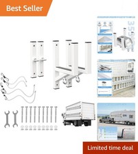 Vlaeng Cargo Trailer Ladder Rack Adjustable Aluminum Side Mount 200 Lb