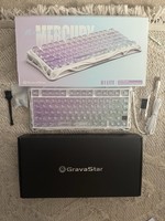 GravaStar Mercury K1 Lite Wired Gradient Purple Green Mechanical Keyboard US